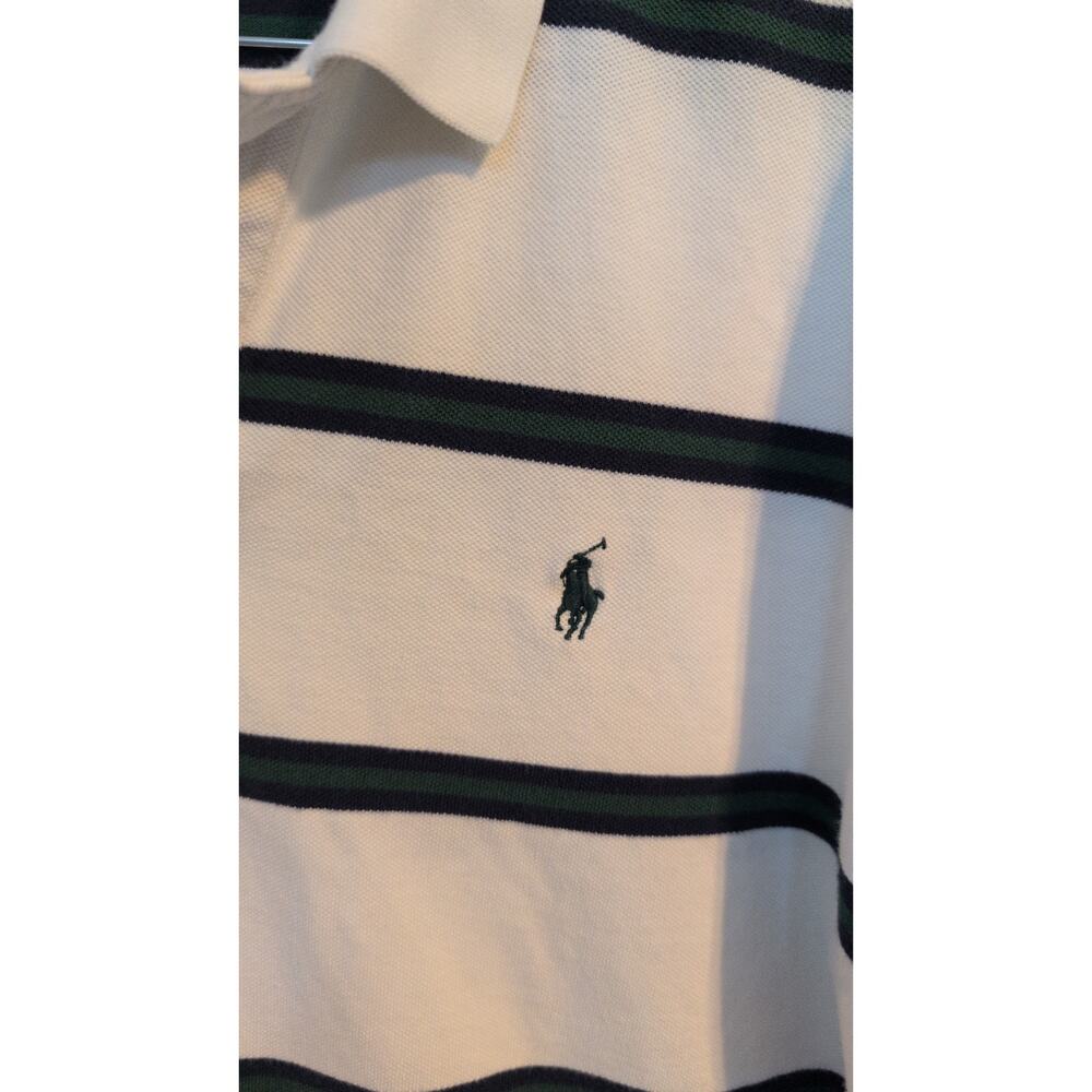 Polo Ralph Lauren Men Shirt Size XL White Navy Green Short Sleeve EUC - Picture 3 of 7
